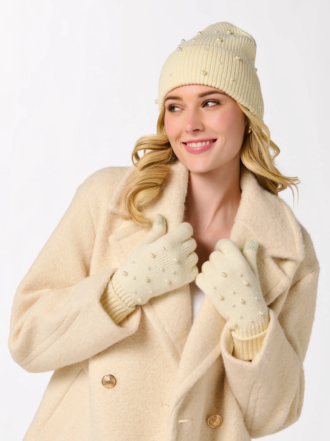 Perla Touchscreen Gloves | Ivory
