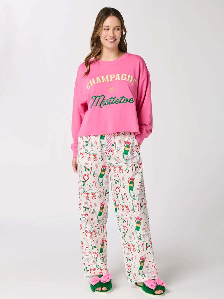 "Champagne & Mistletoe" Lounge Sweatshirt