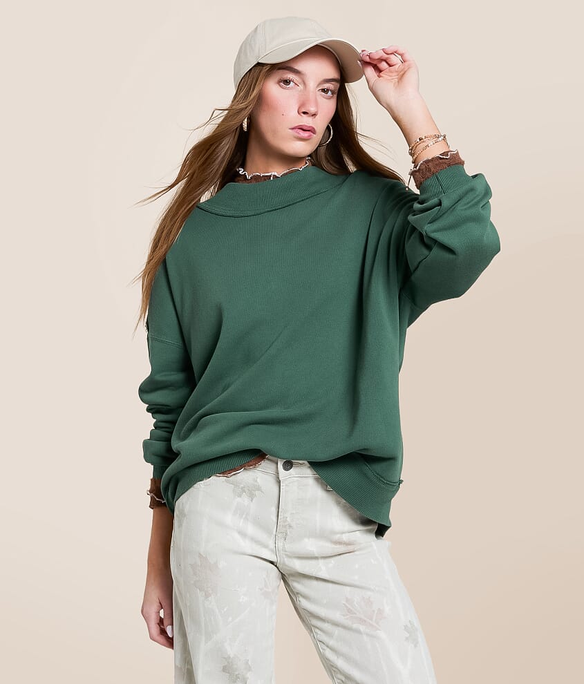 Free People Palm Springs Turtle Pullover / Sea Moss