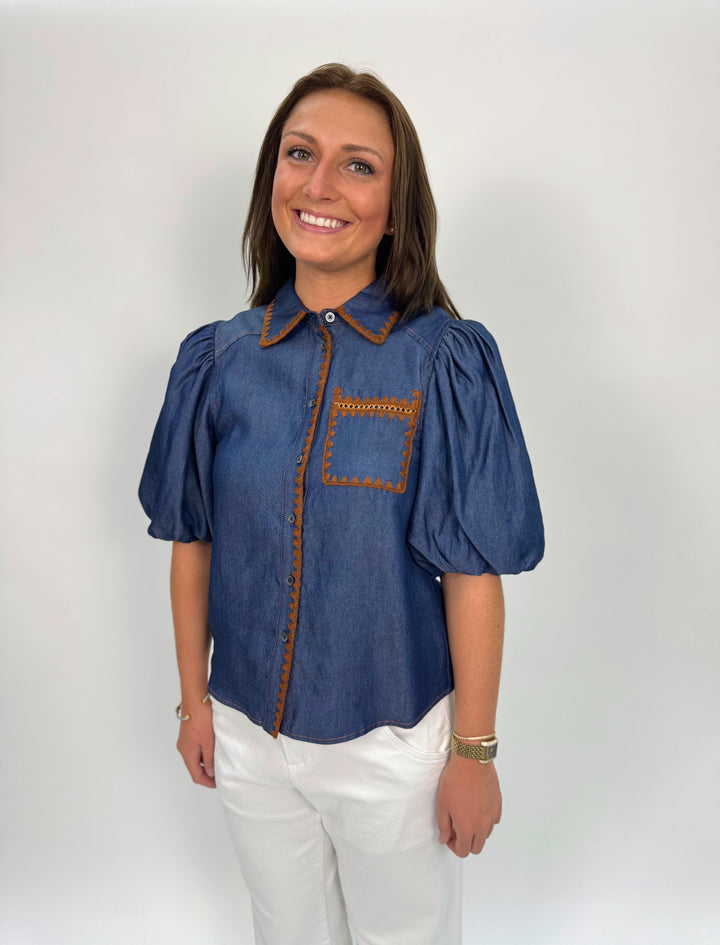 Delilah Denim Top