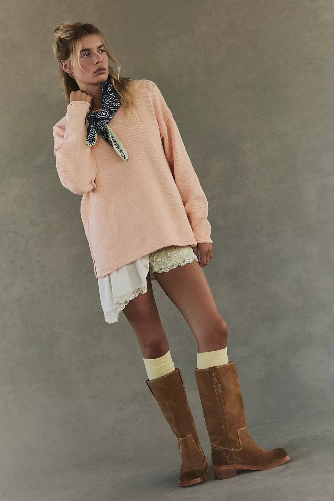 Free People Blaze Pull On Boot / Toffee Suede