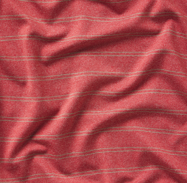 Newcastle Stripe Featherlight Polo- Rhubarb