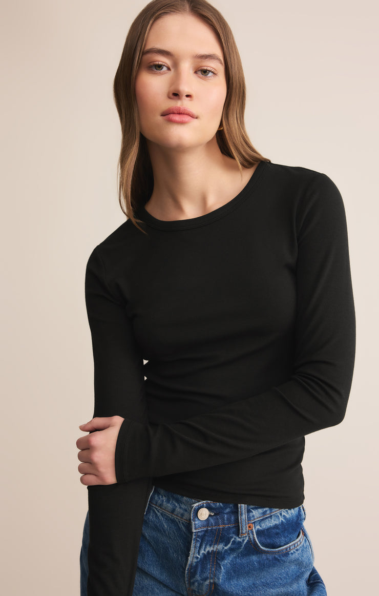 Second Skin Crew Long Sleeve / Black