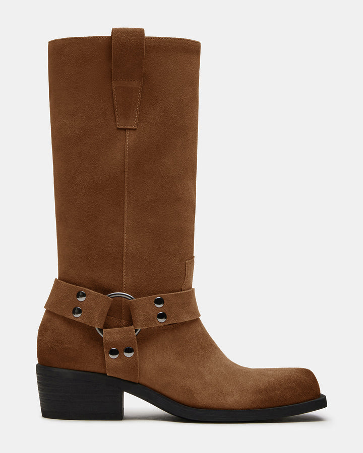 Steve Madden Ruskin Chestnut Suede Boots