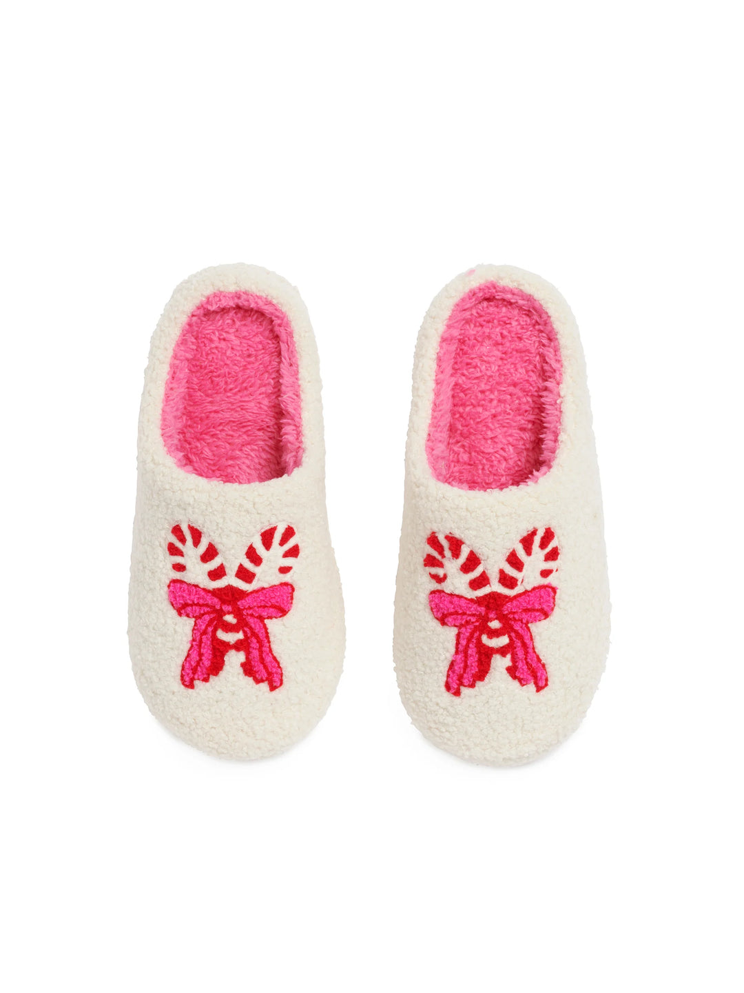 Candy Cane Slippers | Ivory