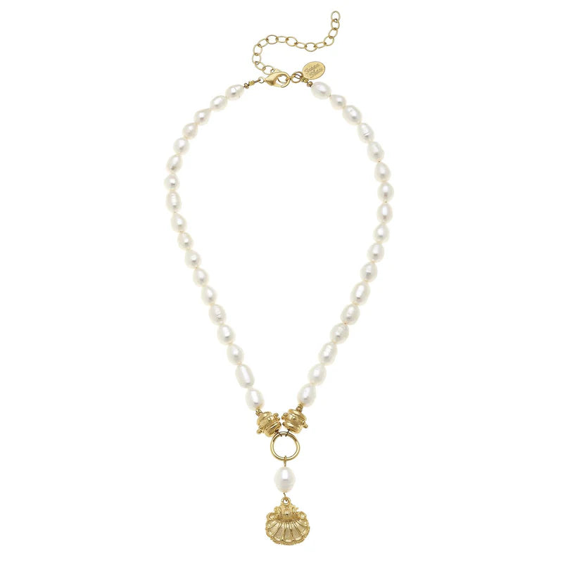 Gold Shell Pearl Necklace*