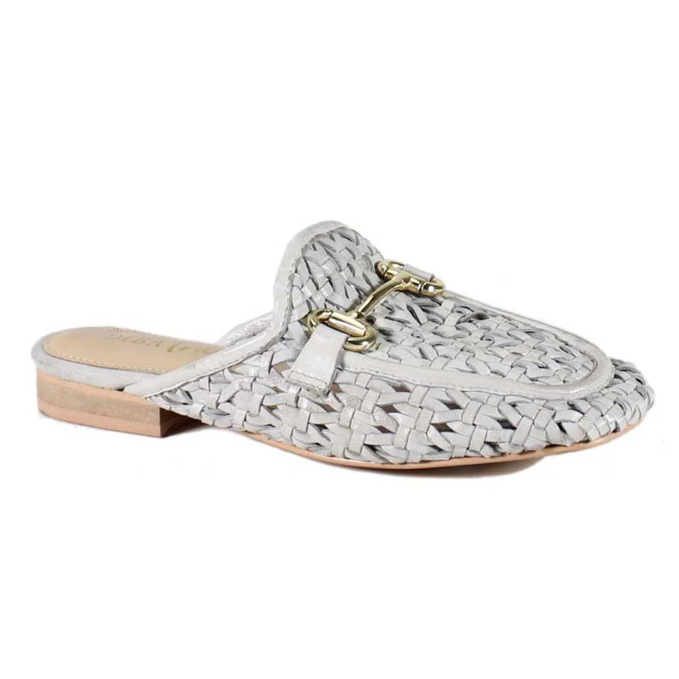 Sky Bird Off White Leather Mules