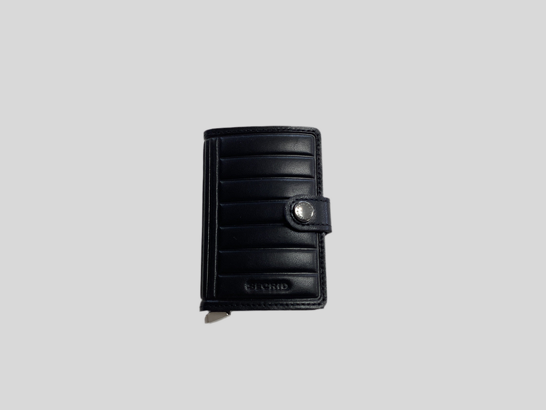 Premium Miniwallet Emboss Lines Black