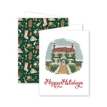 Happy Holidays Cottage Card*