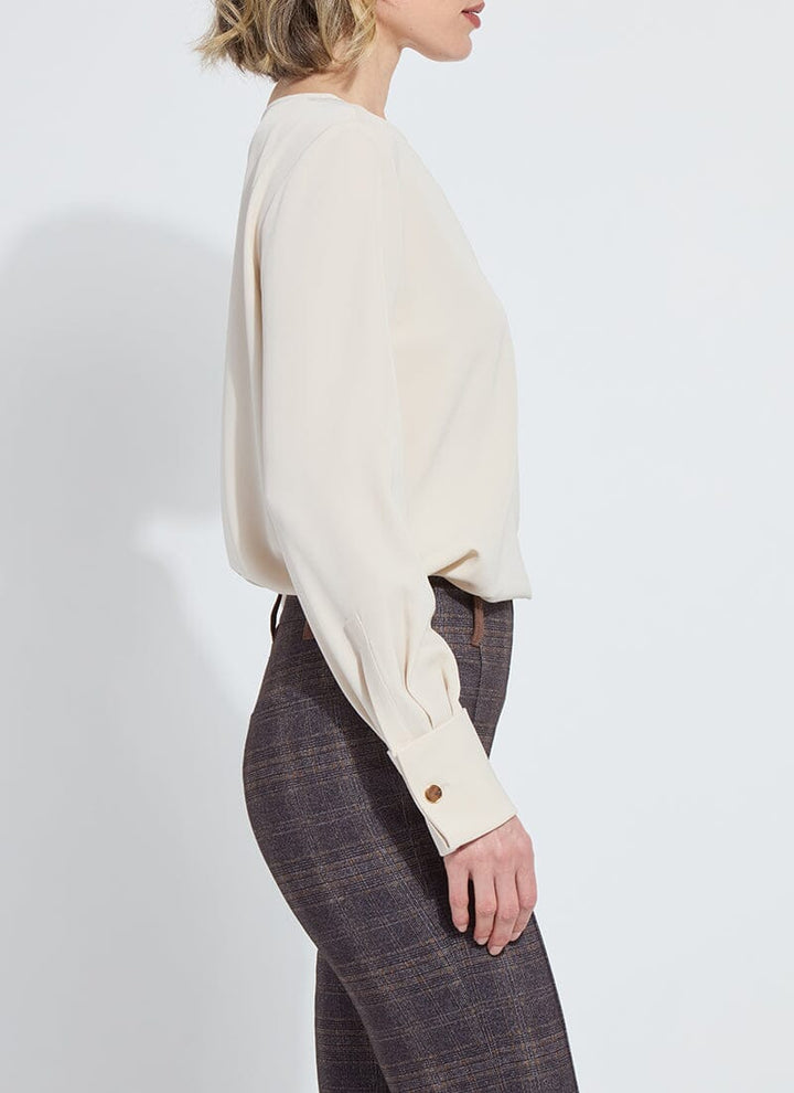 Talita French Cuff Blouse / Silky Cream