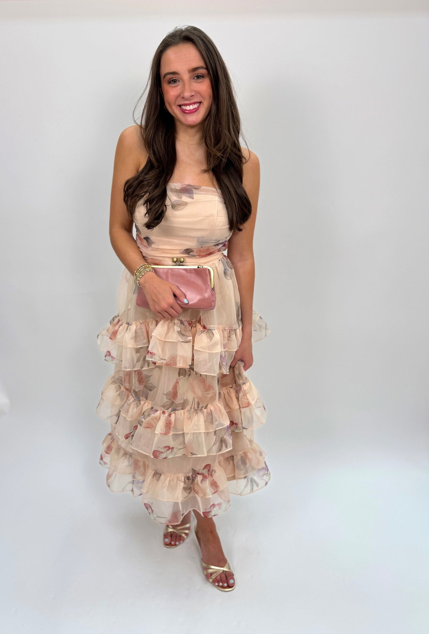 Marigold Tiered Strapless Dress