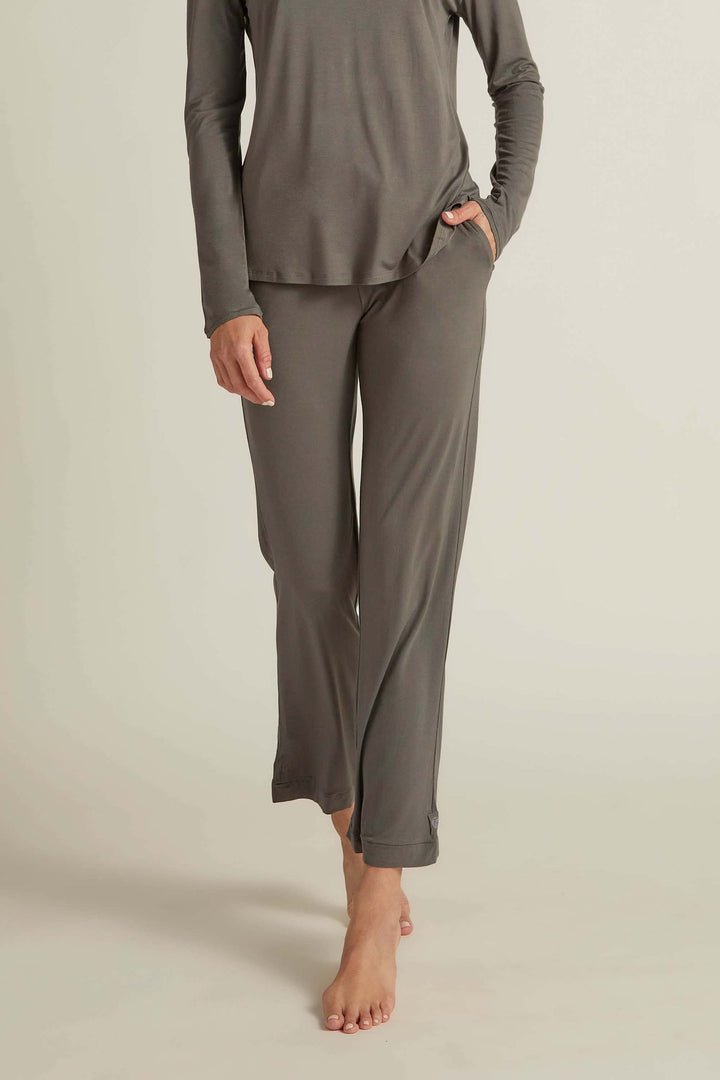 Faceplant Dreams Long Lounge Pants-Earl Grey