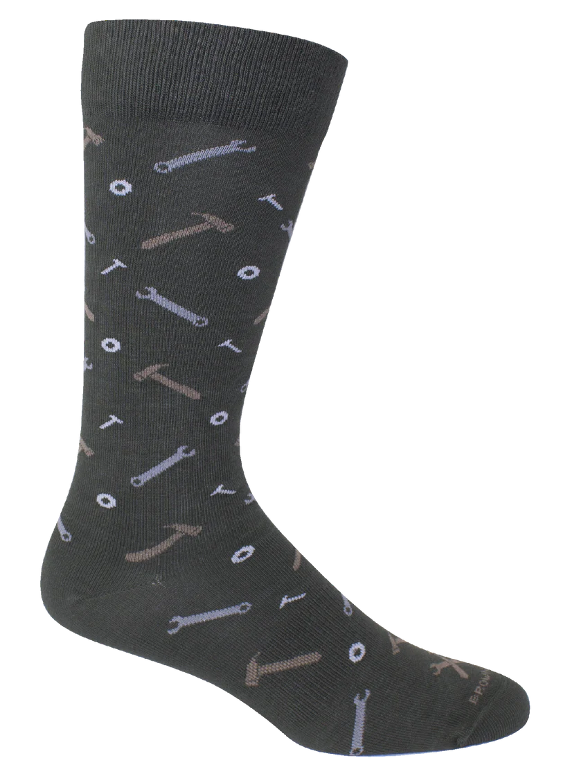 Brown Dog Socks | "UT" Tool Time - Sage