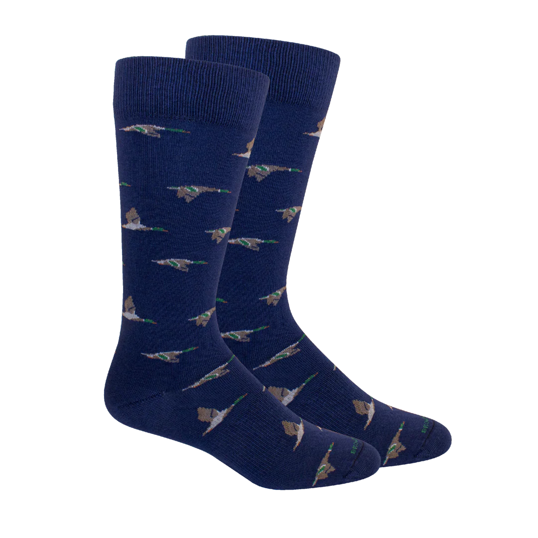 Brown Dog Socks | Mallard - Insignia Blue