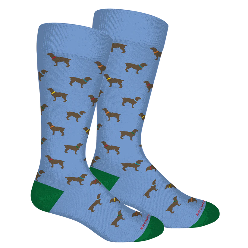 Brown Dog Socks | Rylee - Della Blue
