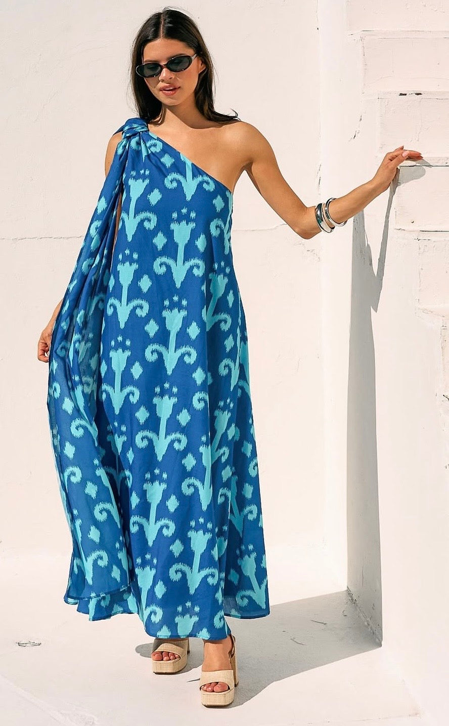 abstract print maxi dress L while the relaxed fit ruffle pinafore dress Color:Peach Rosemary Yellow Lace Sheer Dress