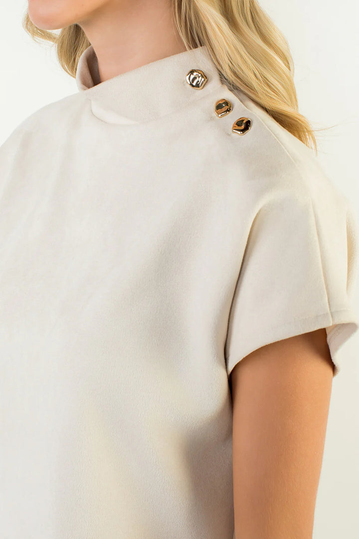 Short Sleeve Suede top