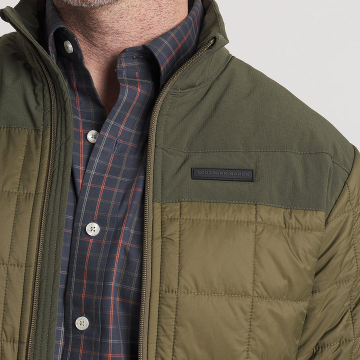 Falcon Hill Quilted Jacket / Dark Olive