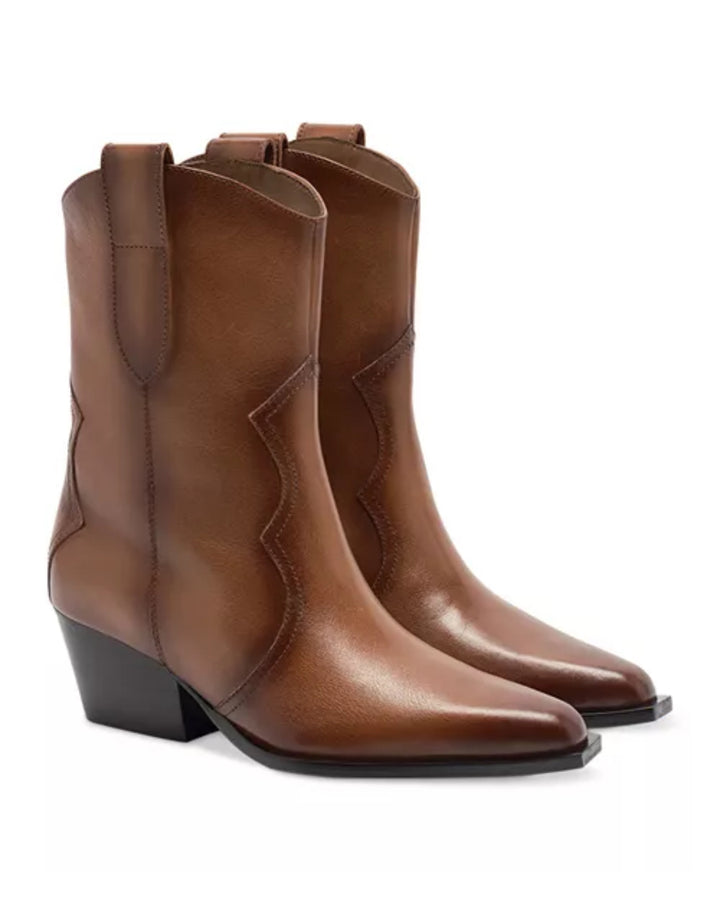 Cat Nap Cowboy Boots-Saddle Leather