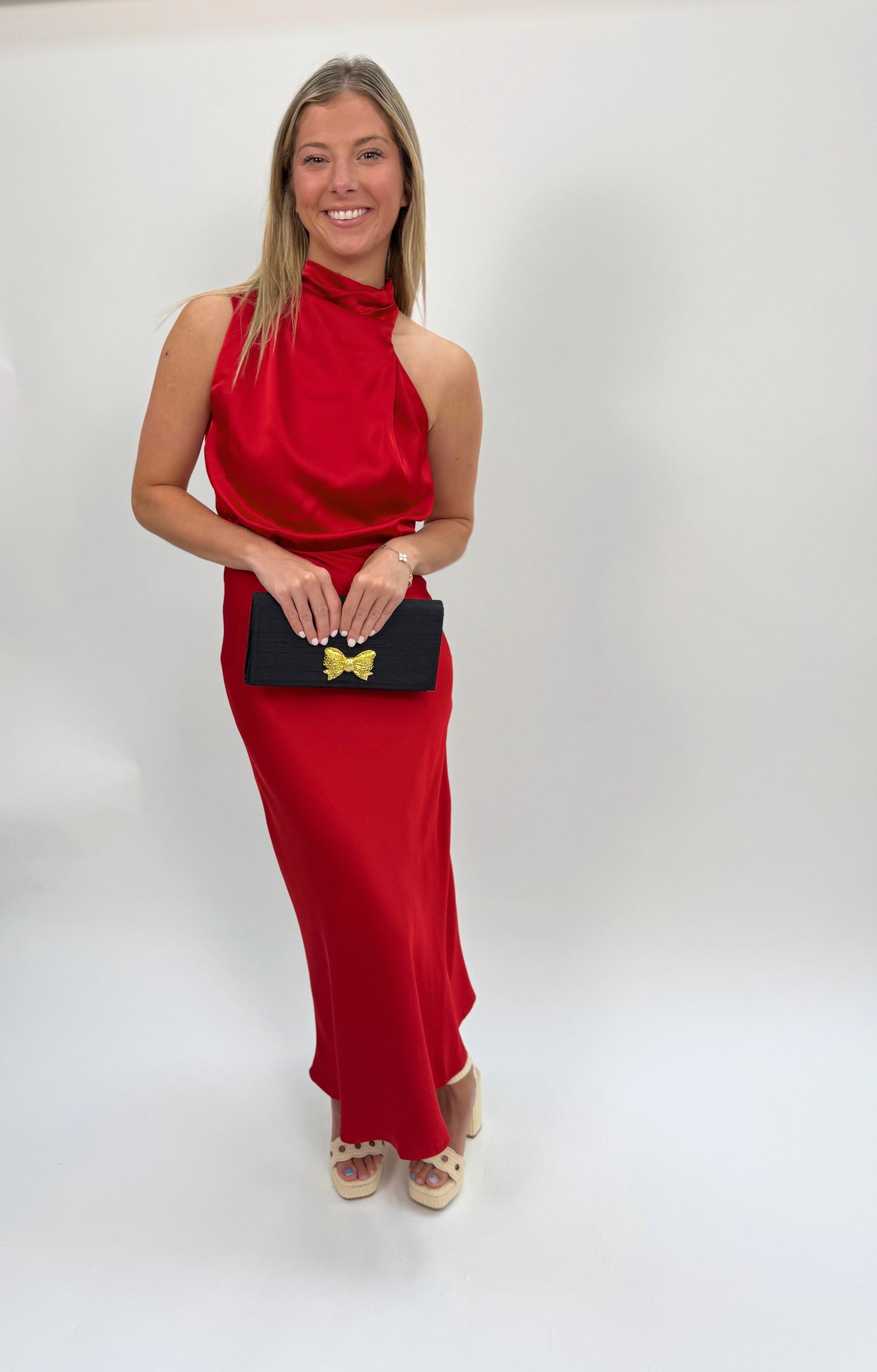 Dublin Pleaded Side Maxi Dress