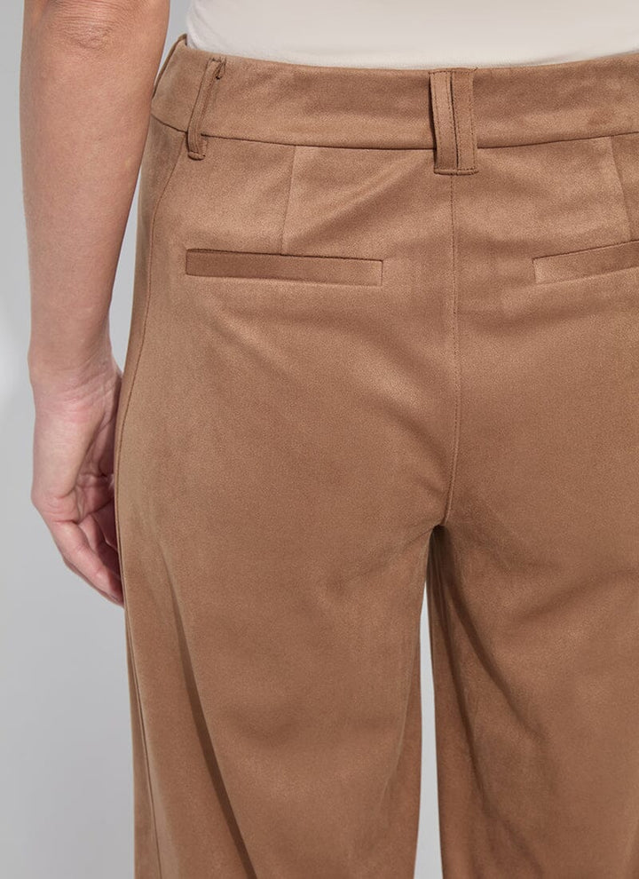 Vionette Vegan Suede Wide Leg Trouser / Camel
