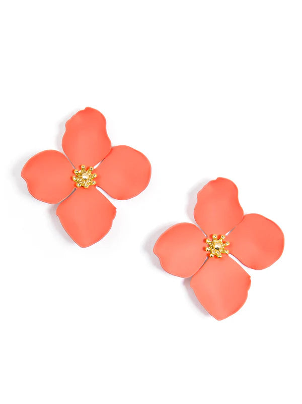 Large Painted Metal Flower