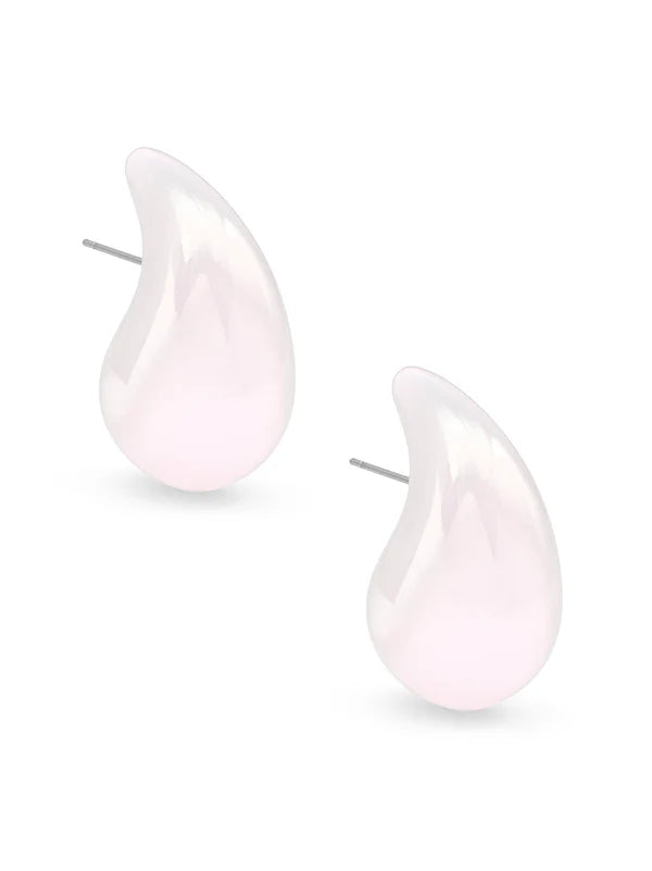 Iridescent Crescent Drop Earring