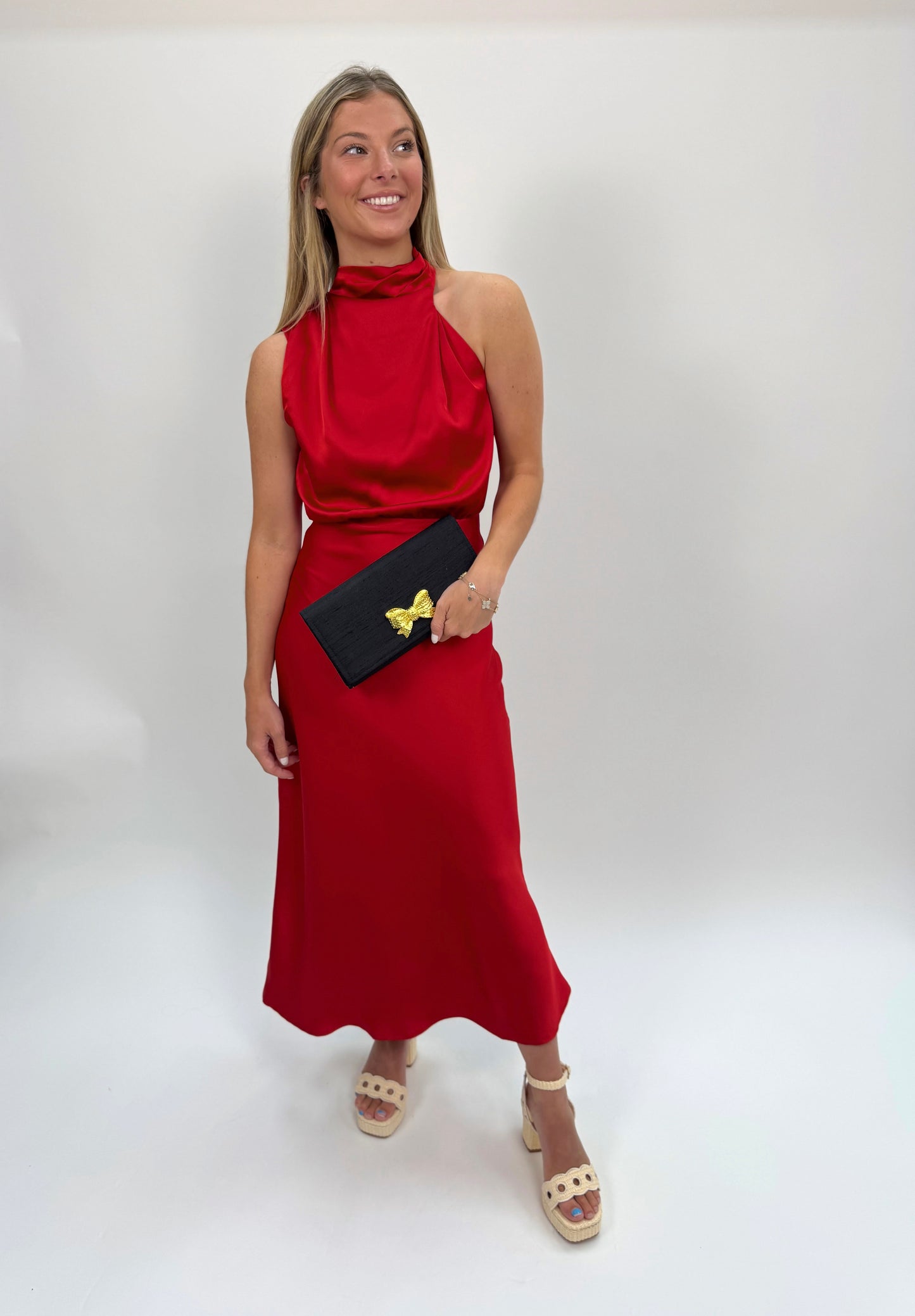 Dublin Pleaded Side Maxi Dress
