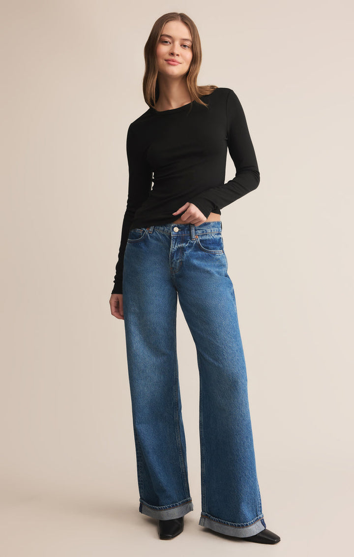 Second Skin Crew Long Sleeve / Black