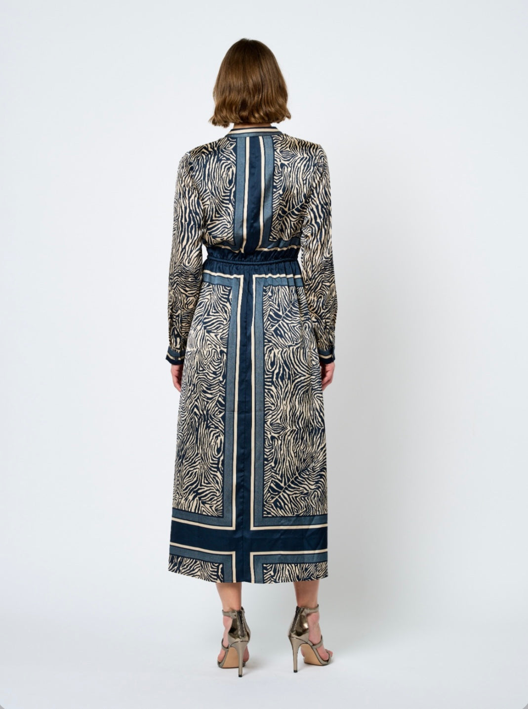 Coco Long Sleeve Drawstring Shirt Dress