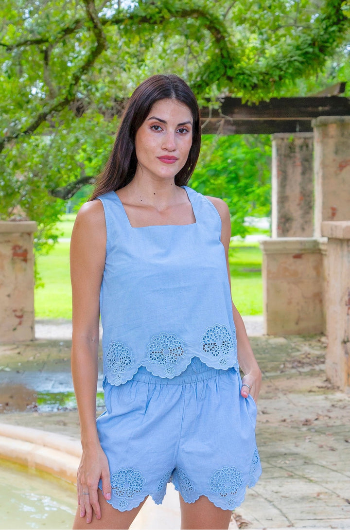 PORTO TOP | WHITE EMBROIDERY