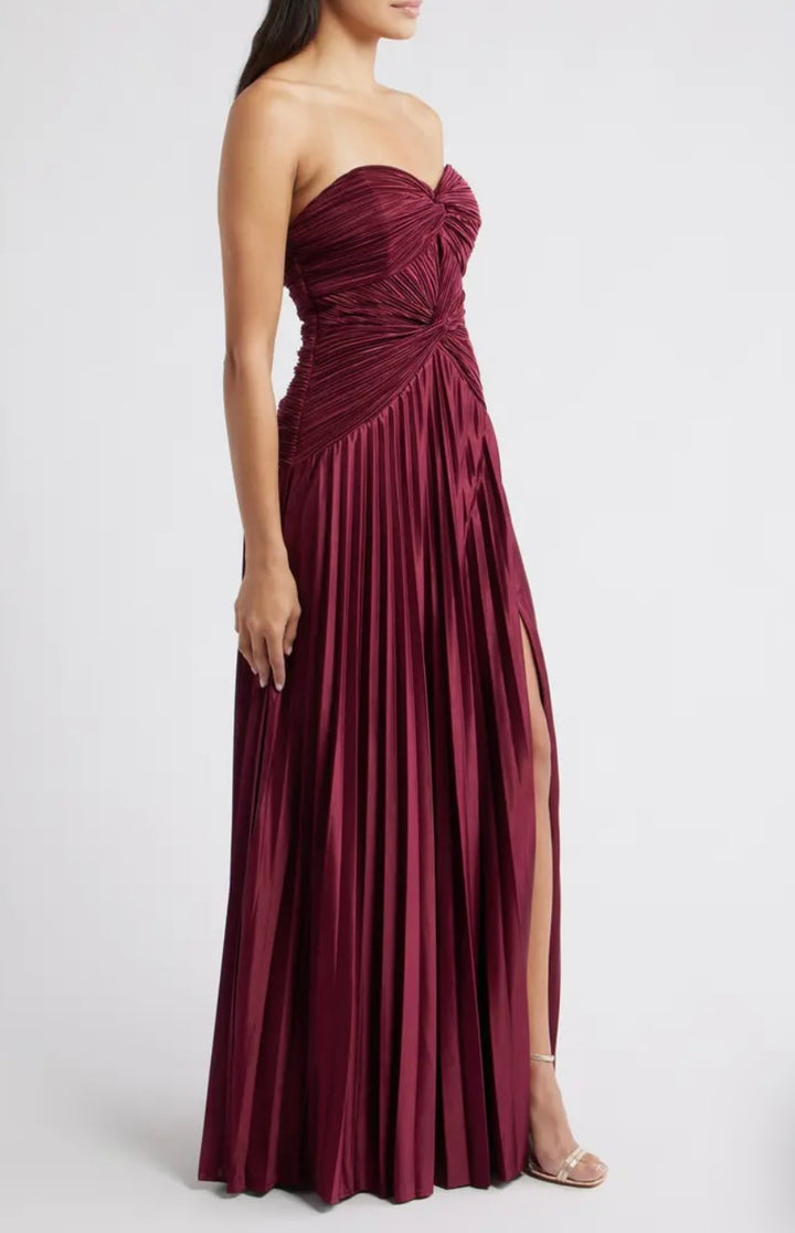 Florence Twist Front Bodice Plisse Maxi Dress