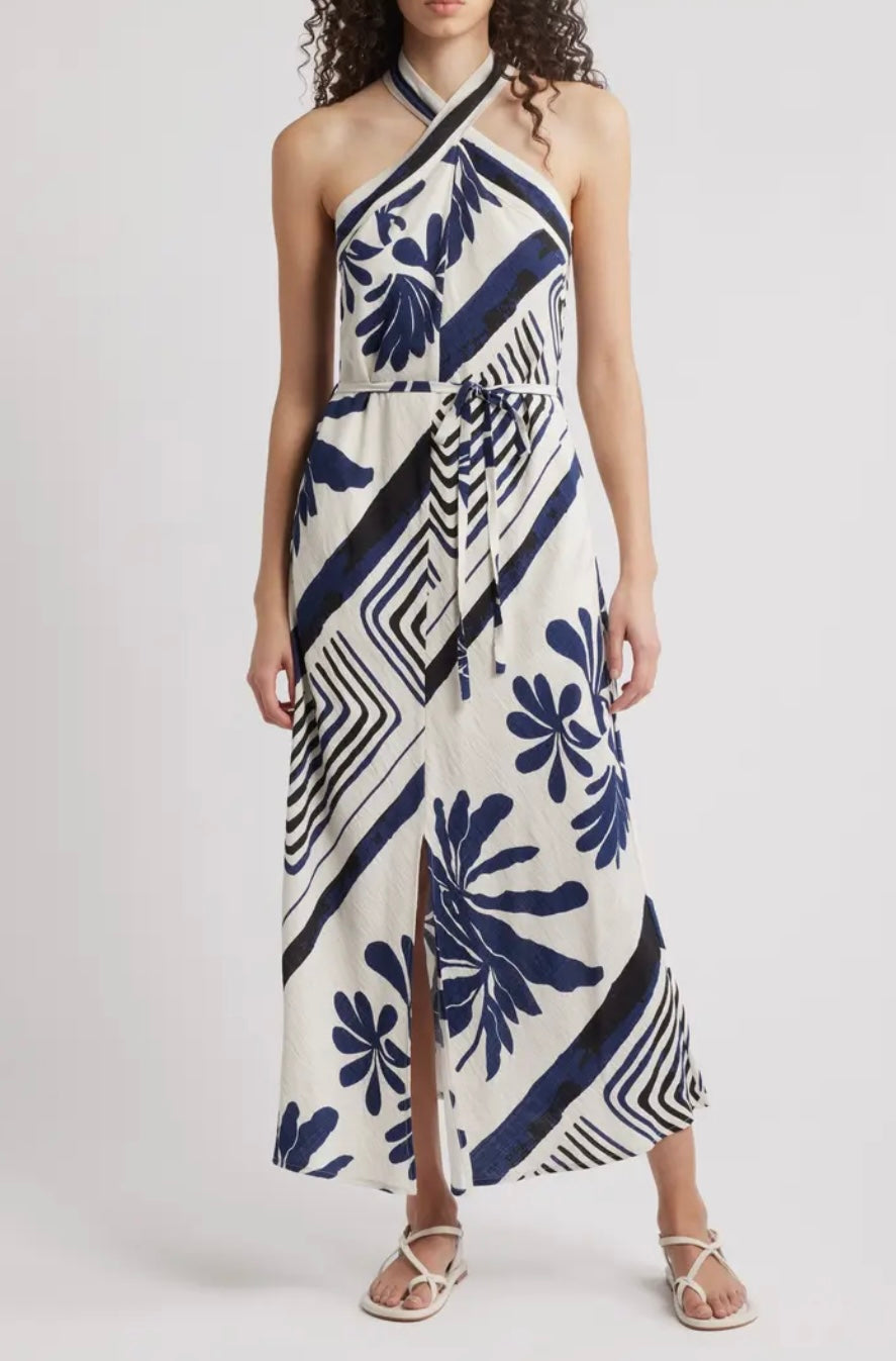Brynlee Printed Halter Maxi Dress