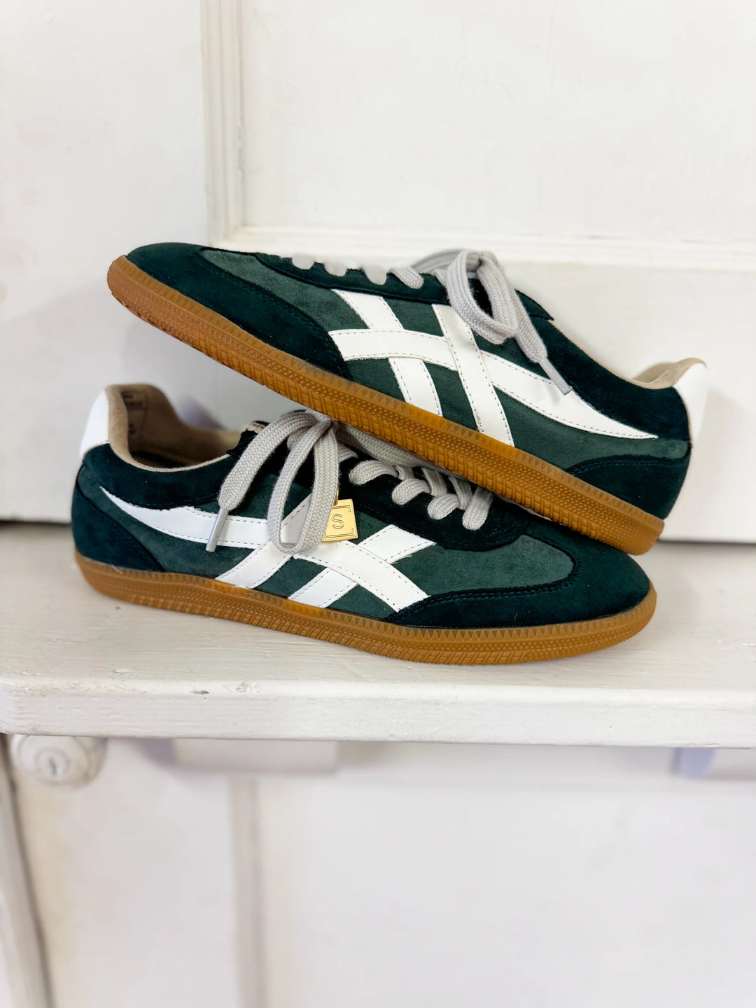 Shu shop Sasha green suede