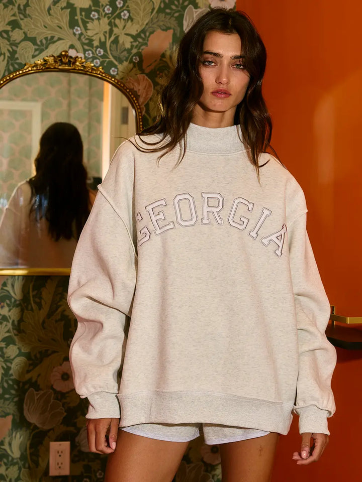 Georgia Mock Neck Sweatshirt