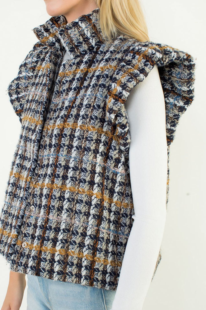 Plaid Tweed Vest
