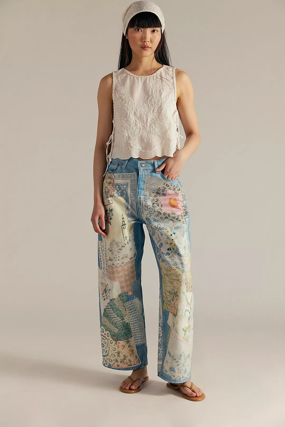 We The Free Illusions Printed Relaxed Jeans
