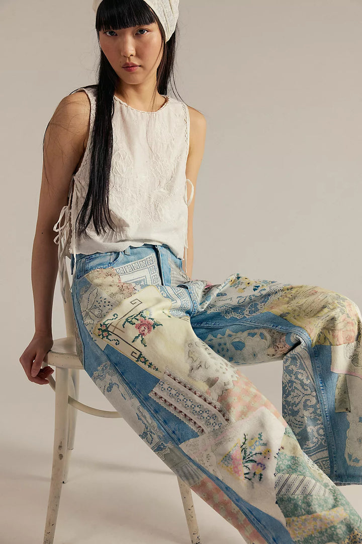 We The Free Illusions Printed Relaxed Jeans