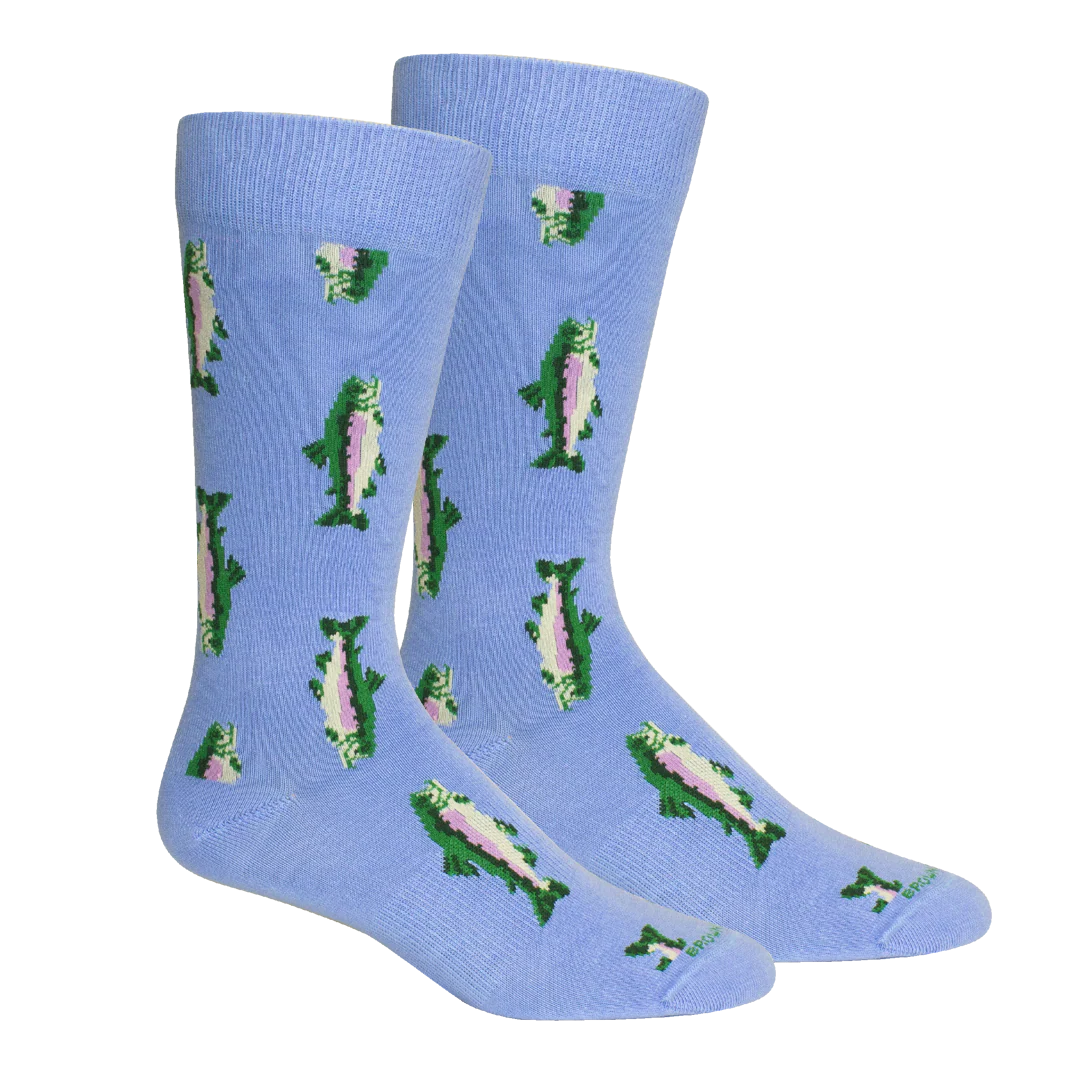 Brown Dog Socks | Watauga - Della Blue