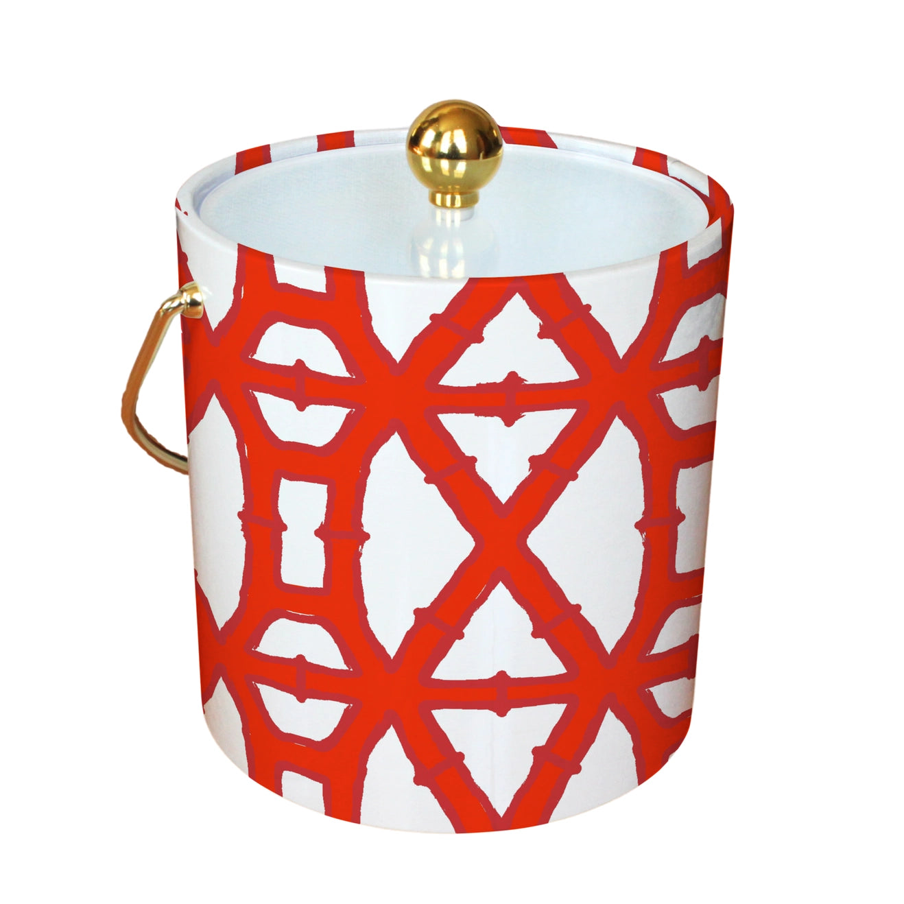 Bamboo Red Ice Bucket