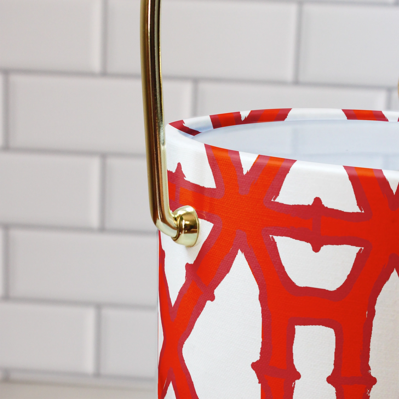 Bamboo Red Ice Bucket