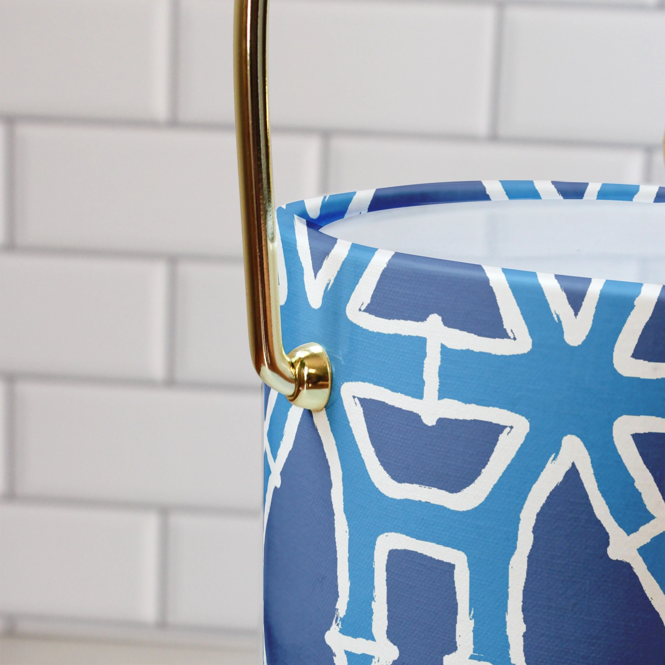 Bamboo Deep Blue Ice Bucket