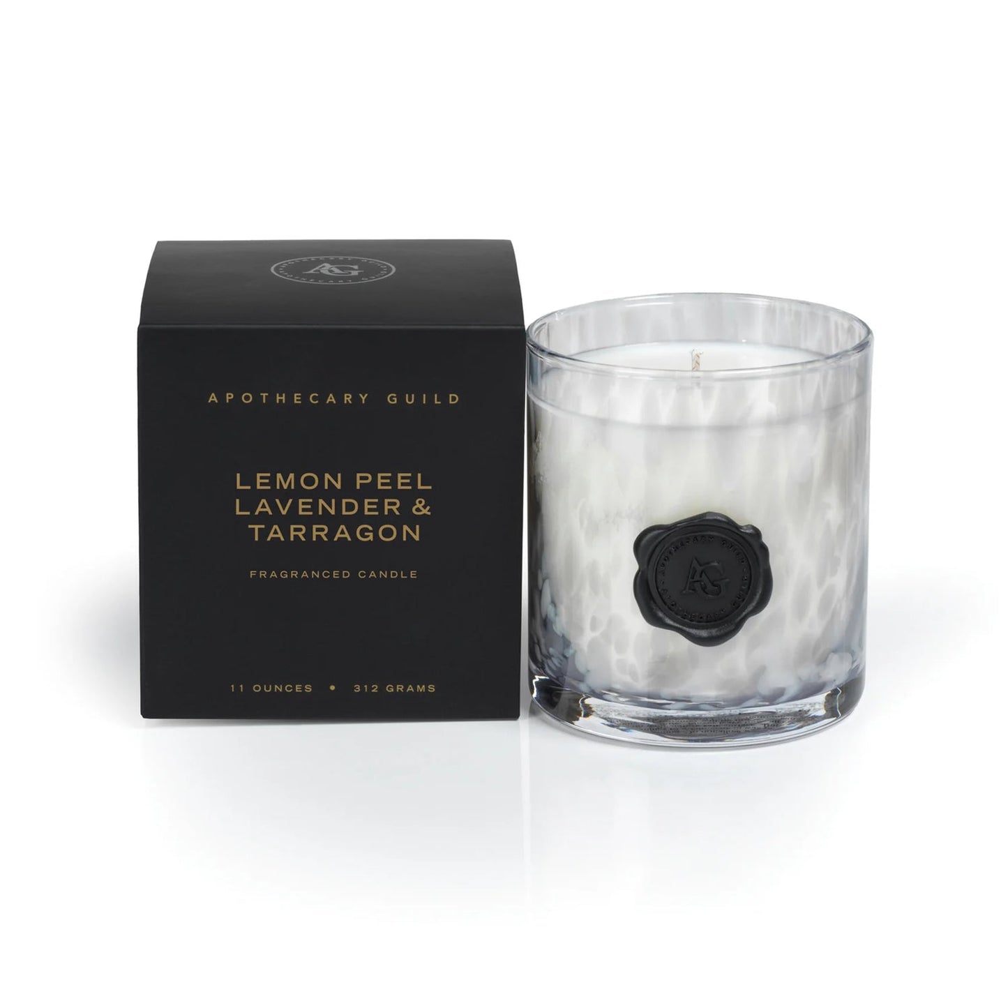 AG Opal Glass Candle Jar / Lemon Peel Lavender & Tarragon