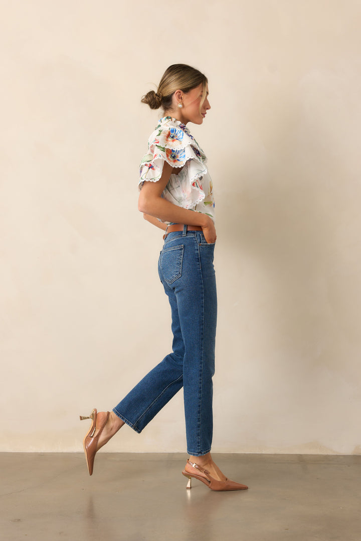 Blair Top / Bloom Print