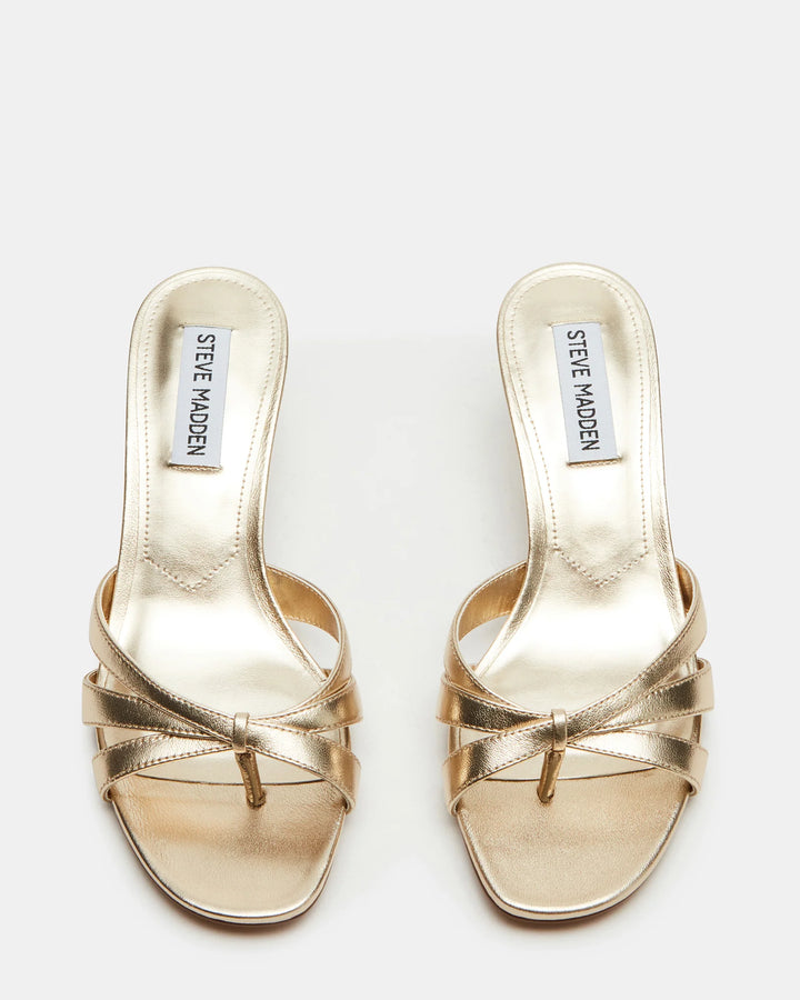 Cary Gold Leather Heels
