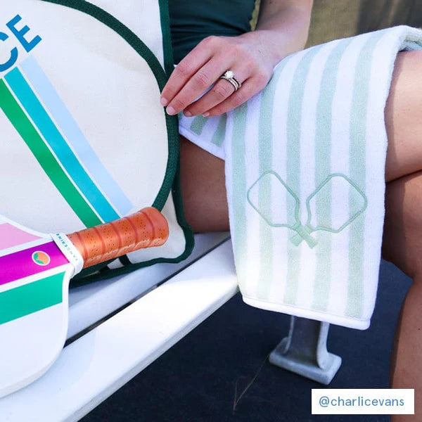 Tennis Towel | Pickle Green Paddles