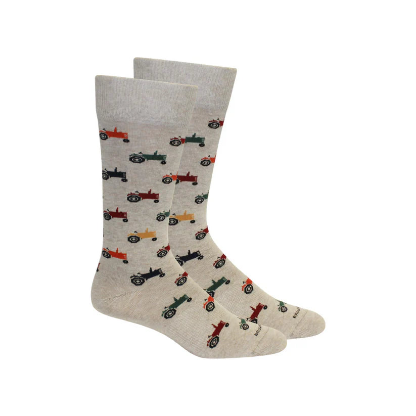 Brown Dog Socks | Tractor - Oatmeal