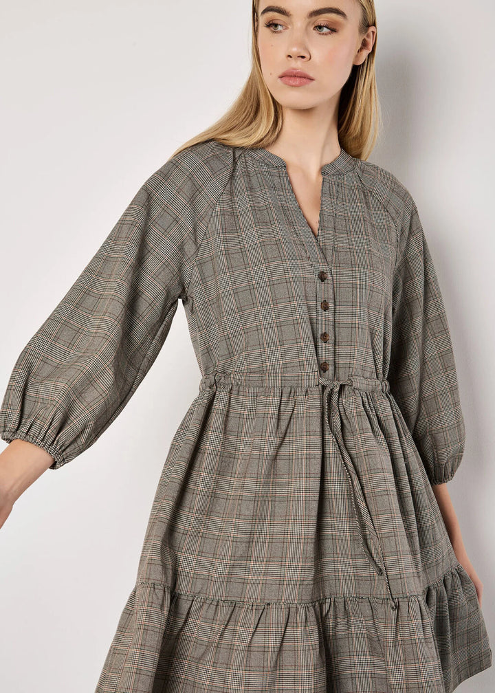 Heritage Check Ruffle Hem Mini Dress