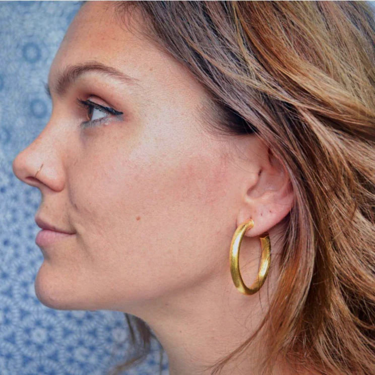 Ariela Oval Hoop Earrings AG73*