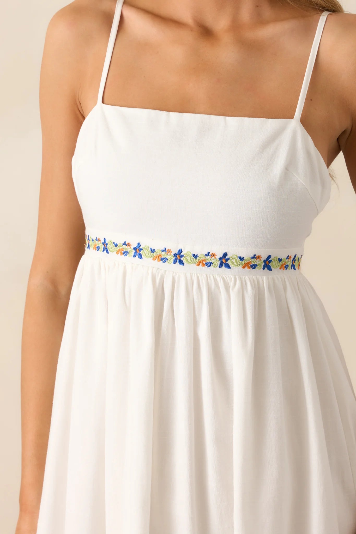 Elini Embroidered Midi Dress